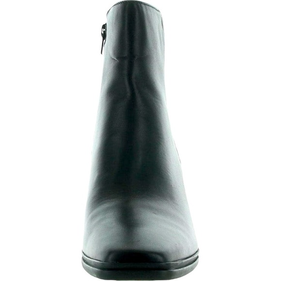 NATURALIZER Womens Black Leather Ankle Boots Chunky Block Heel Shoes Size 11 NWT - Picture 3 of 8